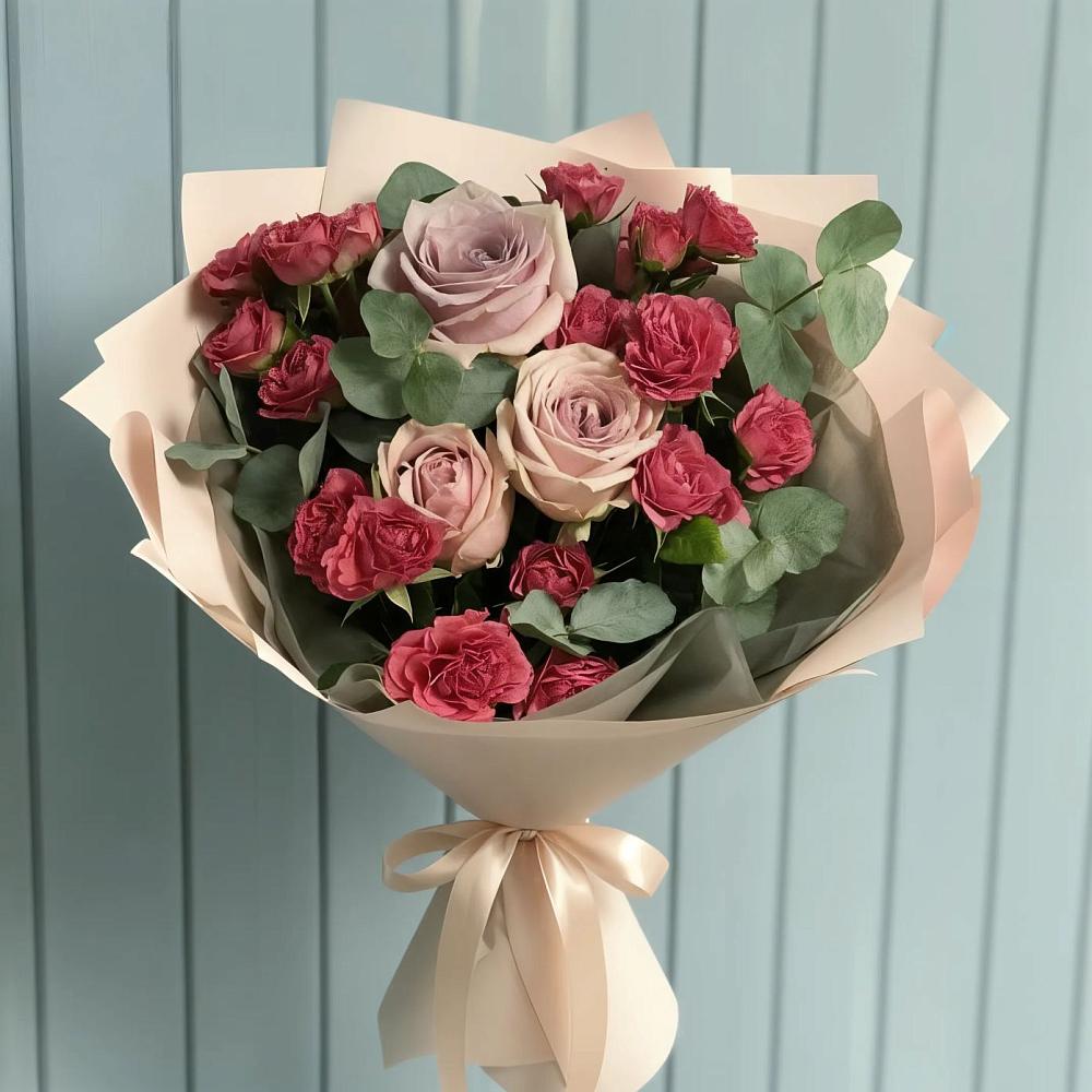 Букет цветов из: Гвоздики и Розы в Кисляковской