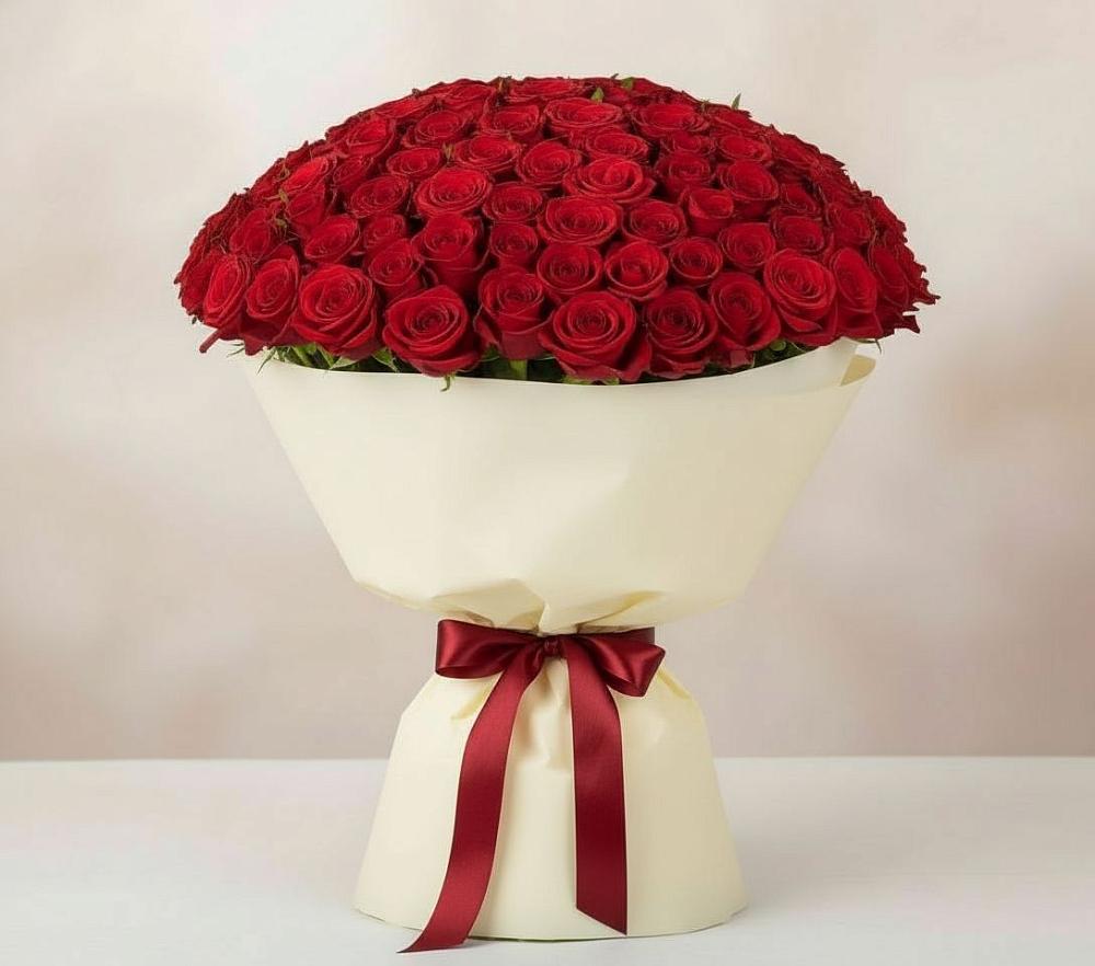 Букет 101 Красная роза Милано в Кисляковской