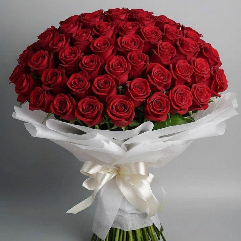 Букет 101 Красная роза Блэк Мэджик в Кисляковской