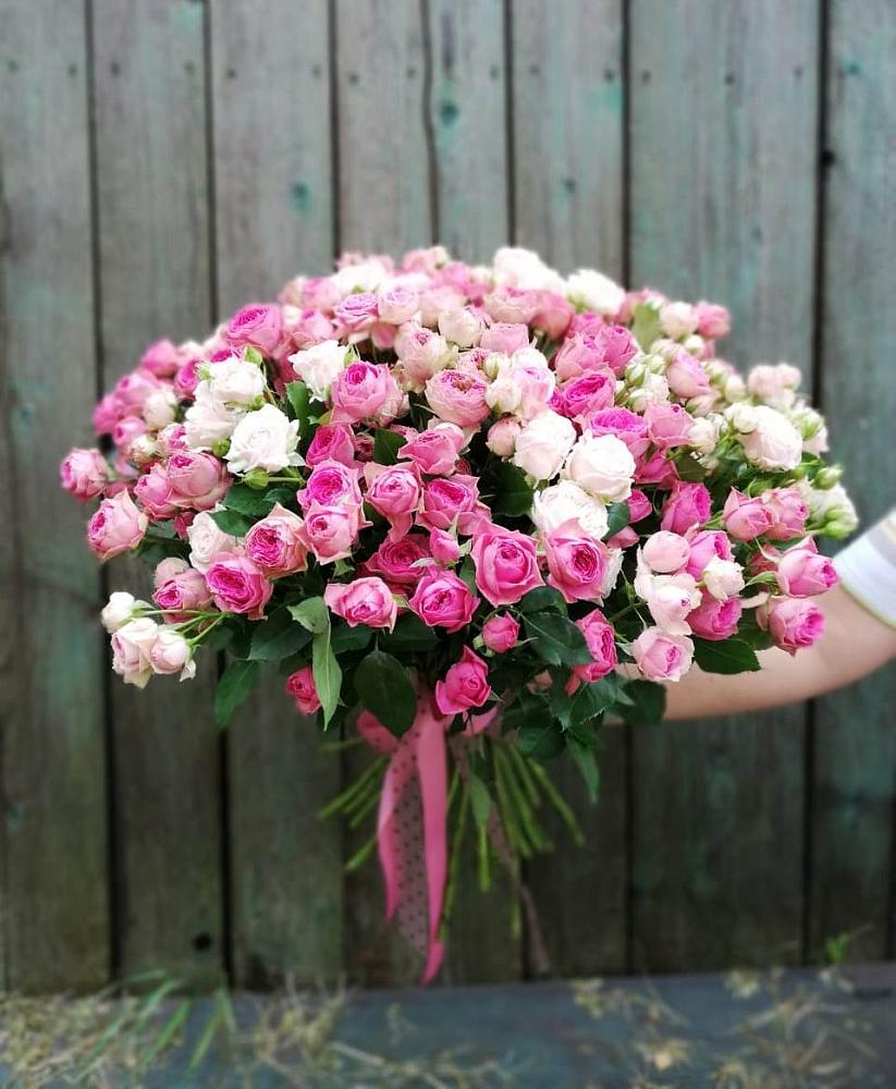 Букет Розовые кустовые розы Натали и Лав Лидия в Кисляковской