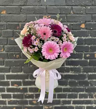 Букет цветов из:  Герберы и Хризантемы в Кисляковской