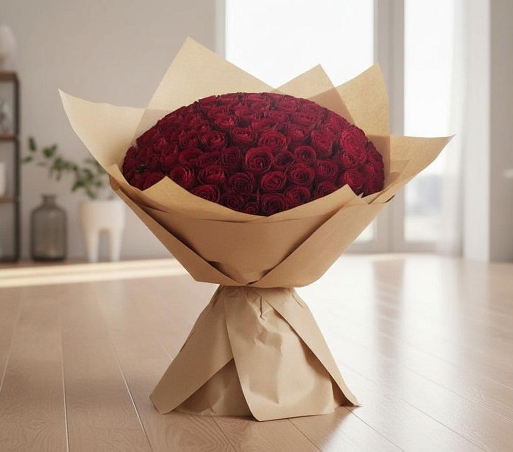 Букет 101 Красная роза в Кисляковской