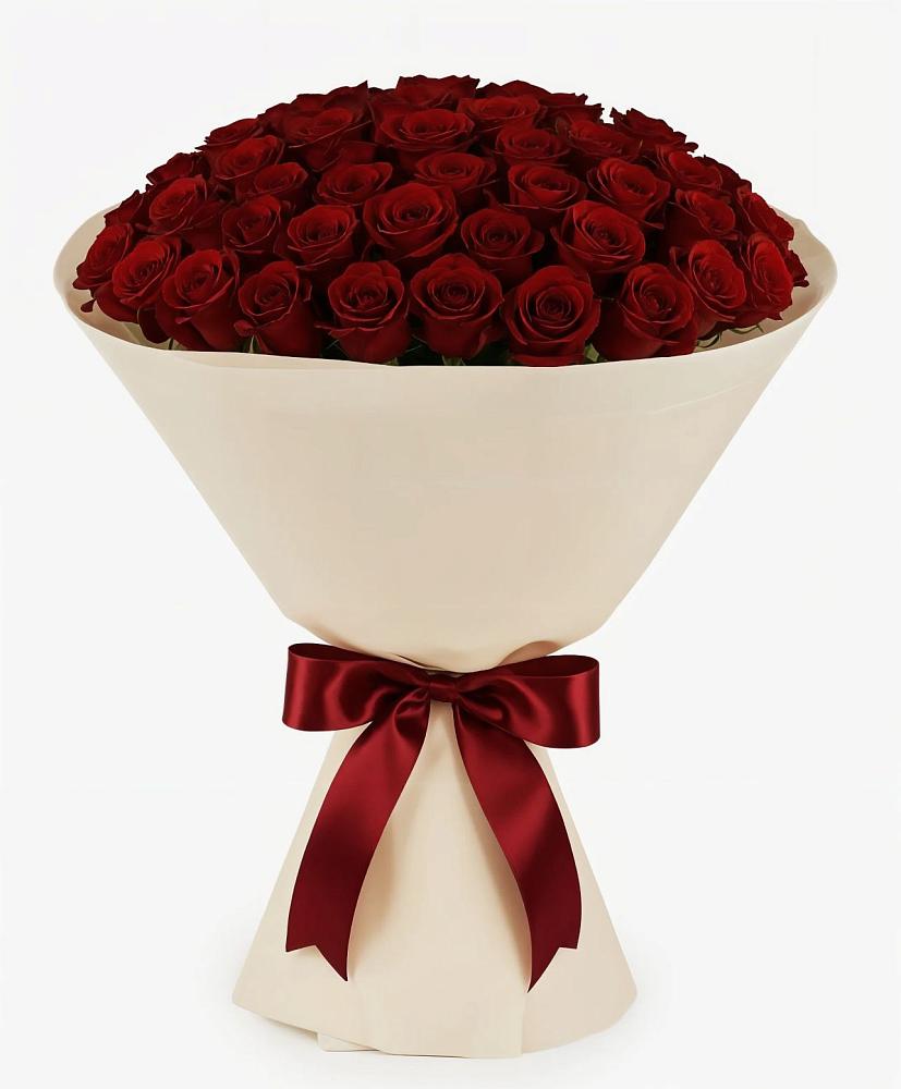 Букет 101 Бордовая роза Блэк Бакарра в Кисляковской